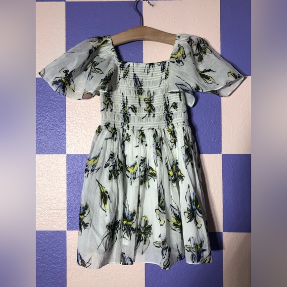 Tanya Taylor Mini Glenda Dress in White Warped Lily - Size XS (4 / 5) - Picture 5 of 8